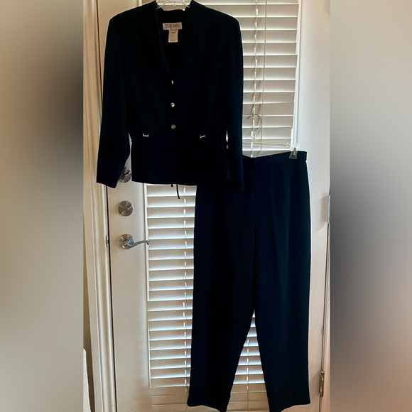Dani Max Pants - Vintage Dani Max Black Women's 2 Piece Pant Suit - EUC - Size 14